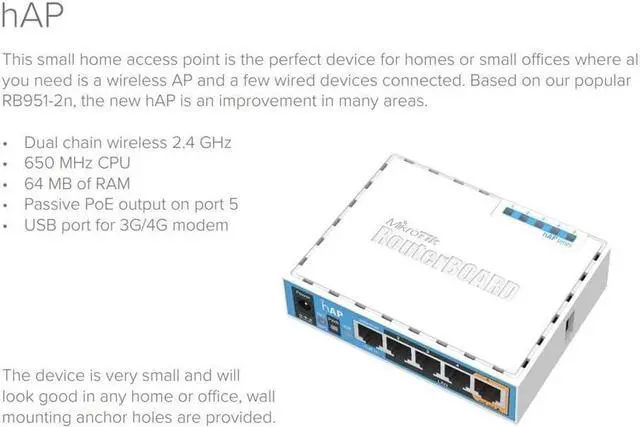 Alt view image 4 of 5 - Mikrotik RouterBoard RB951Ui-2nD hAP