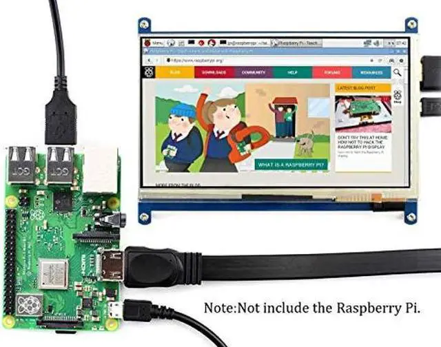 Alt view image 4 of 5 - For Raspberry Pi 7 inch Capacitive Touch Screen IPS Display HDMI LCD Module 1024x600 Touchscreen for Raspberry Pi 4 3/2/1 Model B B+ A+/BeagleBone Black/Banana Pi, Support Windows 10/8.1/8/7
