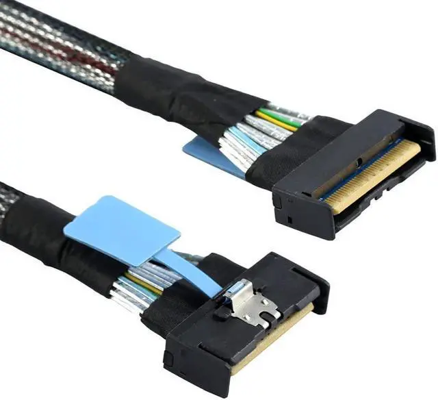 Alt view image 2 of 5 - xiwai Slimline MCIO 8i 74Pin Male to MCIO PCIE 5.0 4.0 74Pin Male Extender Cord, PCI-E 5.0 Mini Cool Edge IO MCIO Cable 50cm