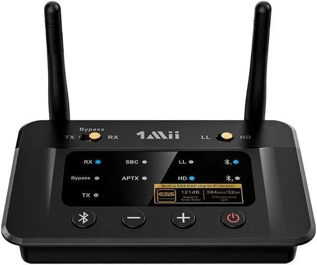 Main image of 1Mii B03Pro Bluetooth 5.0 Transmitter Receiver for Home Stereo TV, HiFi Wireless Audio Adapter with Audiophile ESS DAC & AptX HD/Low Latency, Long Range, Optical RCA AUX 3.5mm Outputs/Inputs