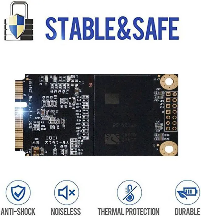 Alt view image 4 of 5 - Dogfish Msata 32GB Internal Solid State Drive Mini Sata SSD Disk Drive High Performance Hard Drive for Desktop Laptop Notebook (MSATA, 32GB(10 Packs))