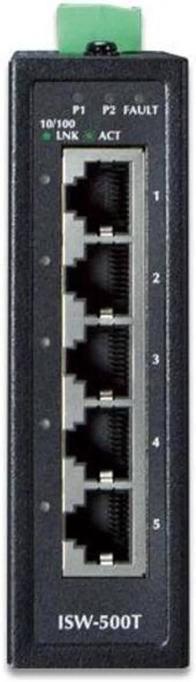 Alt view image 2 of 3 - Planet ISW-500T IP30 Compact Size 5-Port 10/100TX Industrial Fast Ethernet Switch (-40~75 degrees C)