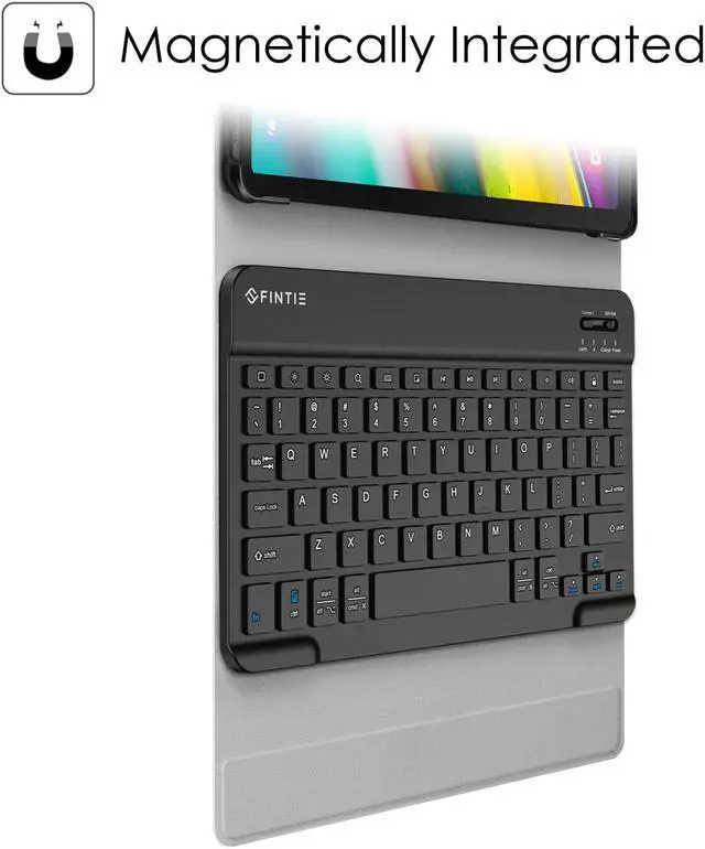 Alt view image 5 of 5 - FINTIE Keyboard Case for Samsung Galaxy Tab S5e 10.5 2019 Model SM-T720/T725/T727, Slim Stand Cover w/Detachable Wireless Bluetooth Keyboard, Black