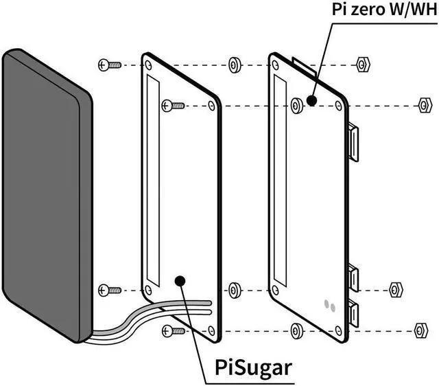 Alt view image 4 of 5 - Pisugar 1200 mAh Lithium Battery Power Module for Raspberry Pi-Zero, Pi-Zero W/WH Model Accessories