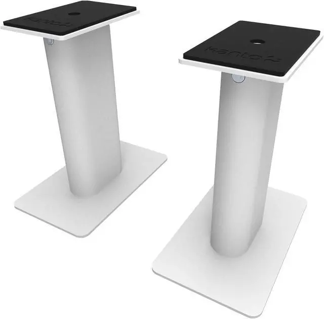 Main image of Kanto SP9W Desktop Speaker Stands for Small/Medium Bookshelf Speakers & Compact/Mid-Size 2-4 Studio Monitors 8.3" Tall Pair White