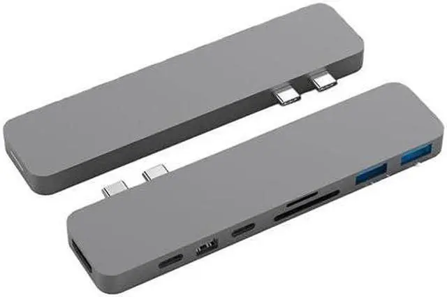 Alt view image 2 of 5 - Sanho HyperDrive PRO 8-in-2 Hub for USB-C MacBook Pro - Space Gray