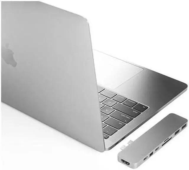 Alt view image 4 of 5 - Sanho HyperDrive PRO 8-in-2 Hub for USB-C MacBook Pro - Space Gray