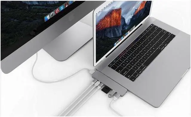 Alt view image 5 of 5 - Sanho HyperDrive PRO 8-in-2 Hub for USB-C MacBook Pro - Space Gray