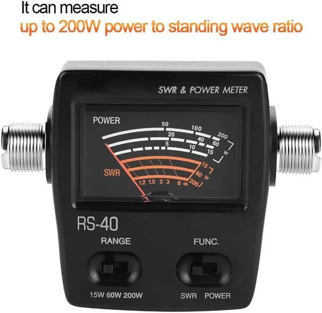 Alt view image 5 of 5 - Zerone Segment Standing Power Meter for Testing SWR, Up to 200W