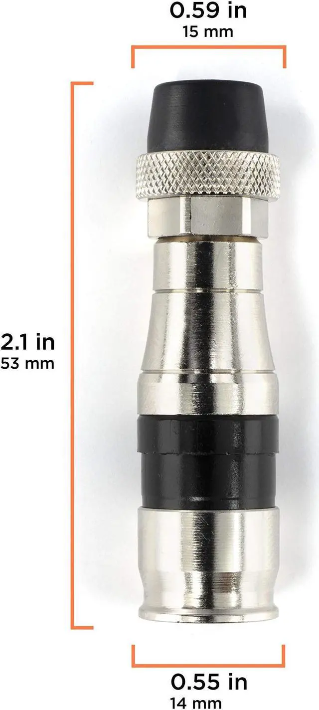 Alt view image 4 of 5 - THE CIMPLE CO Coaxial Cable Compression Fitting Connector - for RG11 Coax Cable - with Weather Seal O Ring, Weather Boot, and Water Tight Grip (25 Pack)