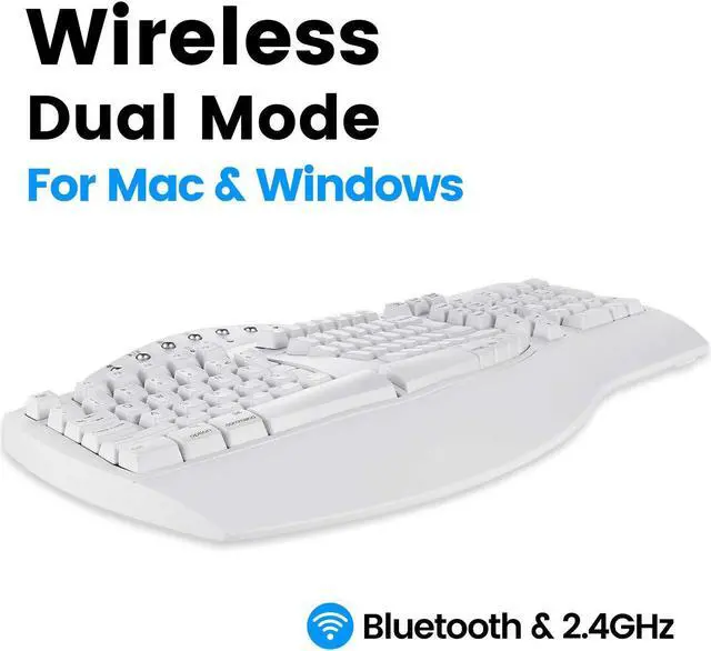 Alt view image 2 of 5 - Perixx Periboard-612 Wireless Ergonomic USB Split Keyboard, US English Layout
