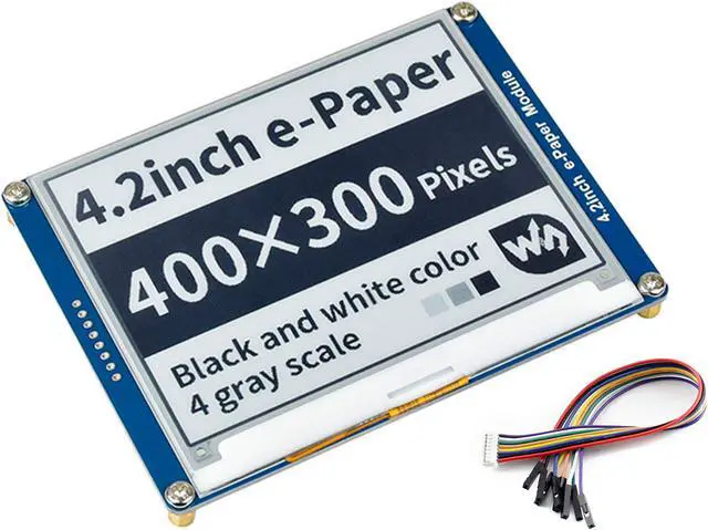 Main image of Waveshare 4.2inch E-Ink Display Module, 400x300, Black/White, SPI Interface, Compatible with Raspberry Pi, Jetson Nano, Arduino, STM32