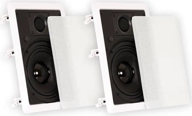 Main image of Theater Solutions TS65W in Wall 6.5" Speakers Surround Sound Home Theater Pair, White