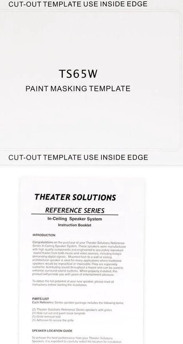 Alt view image 5 of 5 - Theater Solutions TS65W in Wall 6.5" Speakers Surround Sound Home Theater Pair, White