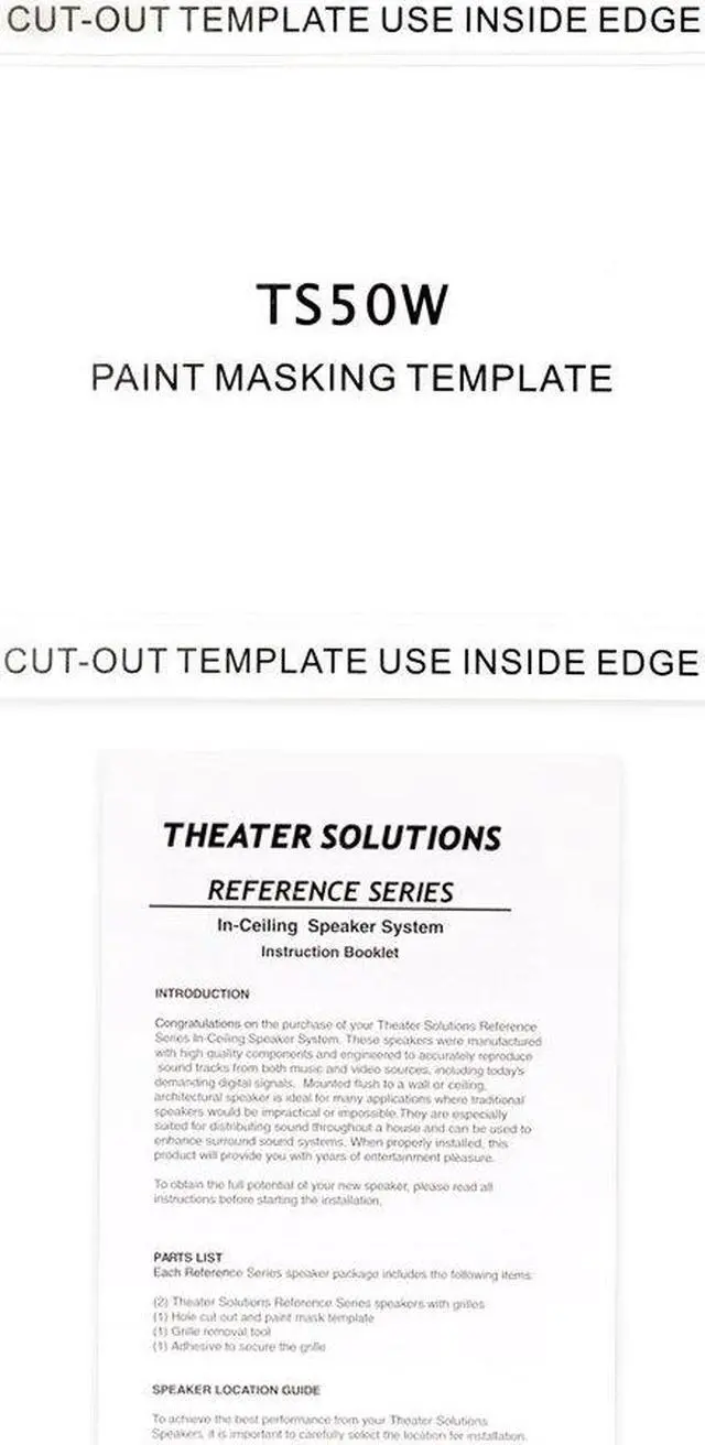 Alt view image 5 of 5 - Theater Solutions TS50W in Wall Speakers Surround Sound Home Theater Pair, White, 5.25-Inch