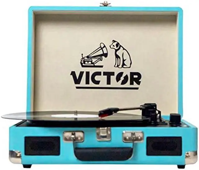 Alt view image 2 of 5 - Victor VSRP-800 Metro Portable Suitcase Turntable Record Player with Bluetooth, 3-Speed Vinyl Playback, and Built-in Stereo Speakers  Perfect for On-The-Go Vinyl Lovers and Retro Enthusiasts