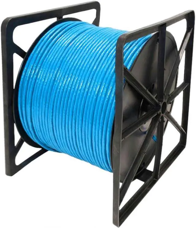 Alt view image 2 of 4 - Premiertek 23AWG 0.57mm Bare Copper Foil F/UTP CAT6 1000FT Plenum CMP Cable LS0H Blue (with Inner Drum)
