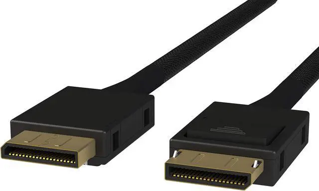 Main image of LINKUP - OCuLink PCIe Gen 4 SFF-8611 4i to OCuLink SFF-8611 SSD Data Active Cable w/Nylon Cable Jacket 75cm