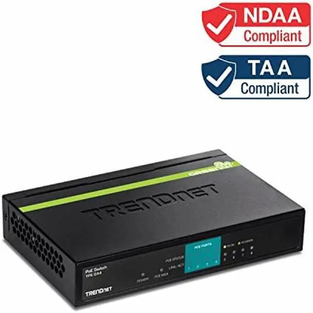 Alt view image 2 of 5 - TRENDnet TPE-S44 Unmanaged Switch for Surveillance Systems