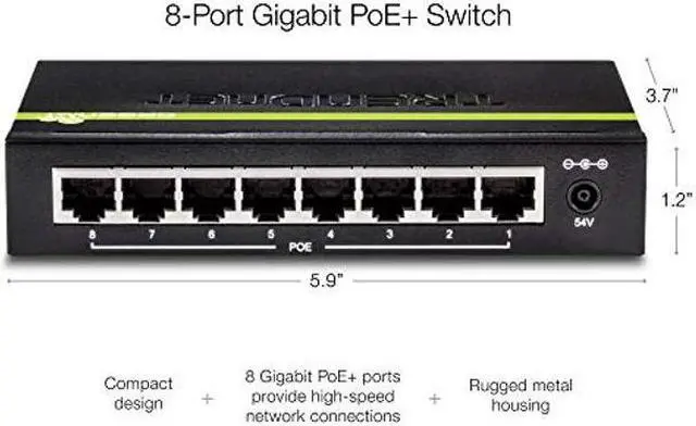 Alt view image 3 of 5 - TRENDnet TPE-S44 Unmanaged Switch for Surveillance Systems