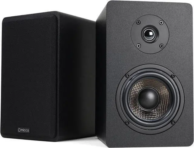 Main image of Micca MB42X Advanced Bookshelf Speakers for Home Theater Surround Sound, Stereo, and Passive Near Field Monitor, 2-Way (Black, Pair)
