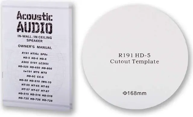 Alt view image 4 of 4 - Acoustic Audio by Goldwood R191 in Ceiling/in Wall 5 Speaker Set 2 Way Home Theater 1000 Watt New R191-5S
