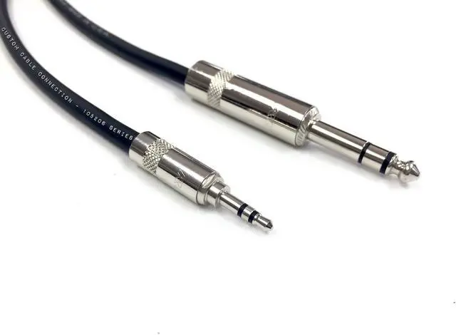 Alt view image 3 of 5 - 150 Foot Pro Audio 1/4 inch (6.35mm) TRS to 1/8 inch (3.5mm) TRS Balanced Cable by Custom Cable Connection