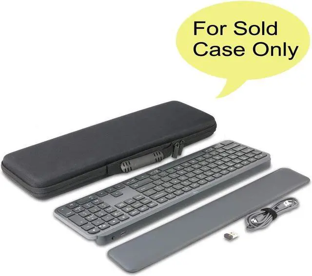 Alt view image 2 of 5 - co2CREA Hard Case Replacement for Logitech MX Keys S/MX Keys Advanced Wireless Illuminated Keyboard (Case for MX Keys Keyboard, Black Case)