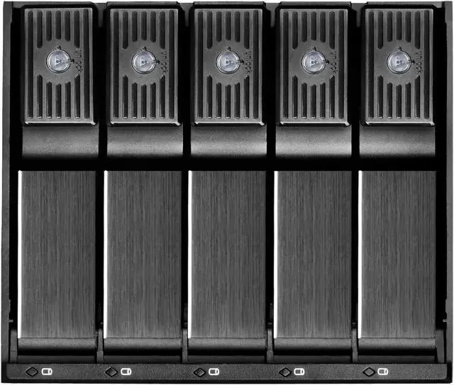 Alt view image 3 of 5 - SilverStone Technology Hard Drive Enclosure Internal, 3 X 5.25 Inch to 5 X 3.5 Inch Hot-Swap SATA/SAS Hard Drive Cage, Up to 12Gbit/S Transfer Rate with All Aluminum Body (SST-FS305-12G)