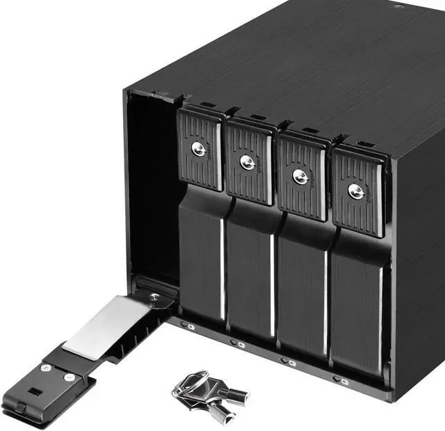Alt view image 2 of 5 - SilverStone Technology Hard Drive Enclosure Internal, 3 X 5.25 Inch to 5 X 3.5 Inch Hot-Swap SATA/SAS Hard Drive Cage, Up to 12Gbit/S Transfer Rate with All Aluminum Body (SST-FS305-12G)
