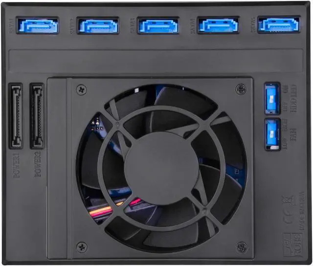 Alt view image 5 of 5 - SilverStone Technology Hard Drive Enclosure Internal, 3 X 5.25 Inch to 5 X 3.5 Inch Hot-Swap SATA/SAS Hard Drive Cage, Up to 12Gbit/S Transfer Rate with All Aluminum Body (SST-FS305-12G)