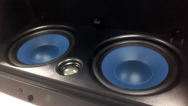 Alt view image 2 of 5 - 5252AC Silver Ticket in-Ceiling Speaker with Pivoting Full Speaker Adjustable Angle Woofers and Tweeter (Dual 5.25 Inch in-Ceiling Center Channel) Ceiling ONLY