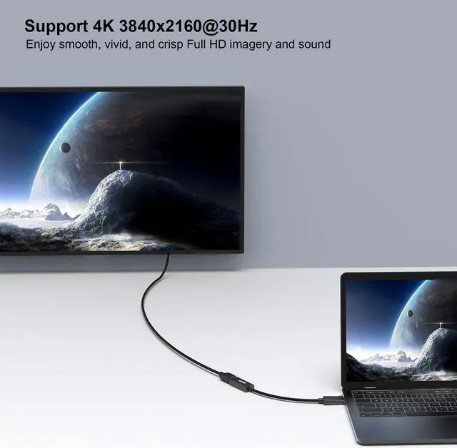 Alt view image 5 of 5 - BENFEI 4K DisplayPort to HDMI Adapter 10 Pack, Uni-Directional DP 1.2 Computer to HDMI 1.4 Screen Gold-Plated DP Display Port to HDMI Adapter (Male to Female) Compatible with Lenovo Dell HP Passive