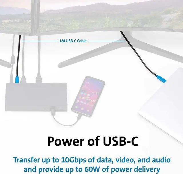 Alt view image 5 of 5 - Kensington SD4820P USB-C Docking Station for Dell, HP, Lenovo, Surface, PixelBook, Pixel Slate- Dual 4K Video, 60W PD (K38042US)