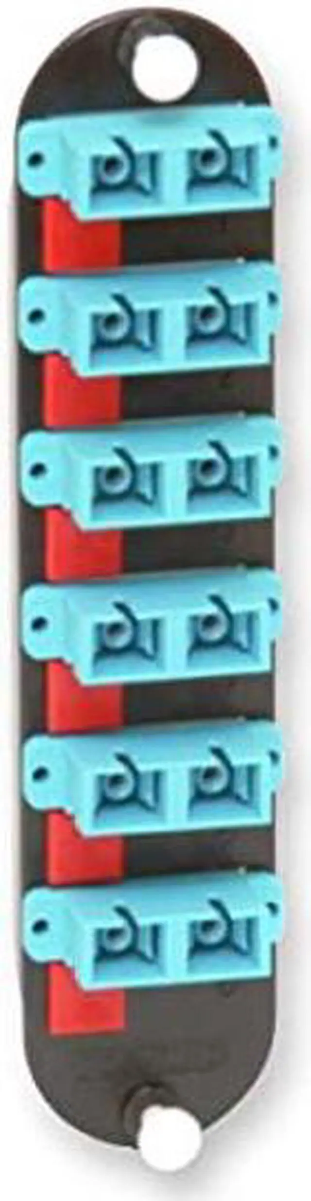 Main image of Corning LANscape CCH Patch Panel with 6 SC Duplex 10Gig Aqua Laser-Optimized OM3/OM4 Multimode 50 Adapters (Ceramic Insert) CCH-CP12-E7