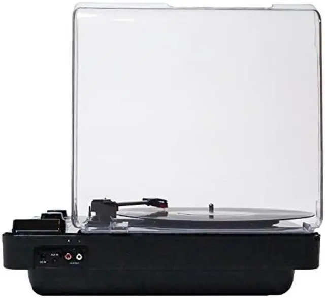 Alt view image 3 of 5 - Victor VHRP-1200 Beacon 5-in-1 Turntable System with Record Player, Bluetooth, FM Radio, Built-in Stereo Speakers, USB Playback, and Blue LED Accent Lighting  Digital Music Lovers