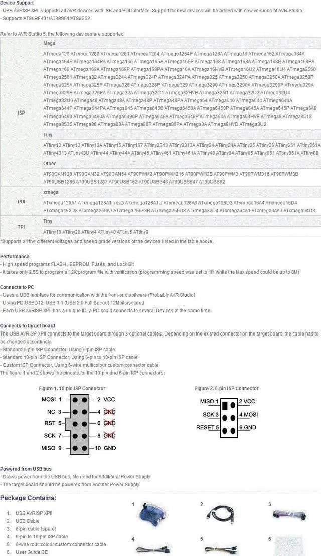 Alt view image 5 of 5 - Compatible Atmel at AVR ISP mk2 MKII ATMEL AVR Programmer USB AVRISP XPII in-System Programmer Supports AVR Studio 4/5/6/7