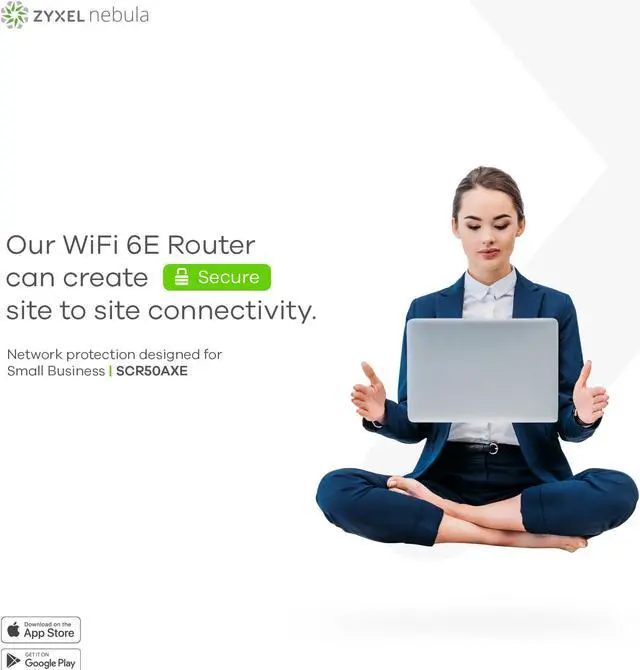 Alt view image 5 of 5 - Zyxel Secure Cloud-Managed Router with AXE5400 Tri-Band WiFi Subscription-Free Network Security, Manageable via Nebula APP/Ideal for Small Office/Small Branch. [SCR 50AXE]