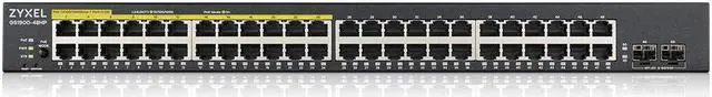 Alt view image 2 of 5 - Zyxel 48-Port PoE Gigabit Switch | Smart-Managed | 24x PoE+ @170W | 2x SFP | Rackmount [GS1900-48HPV2]