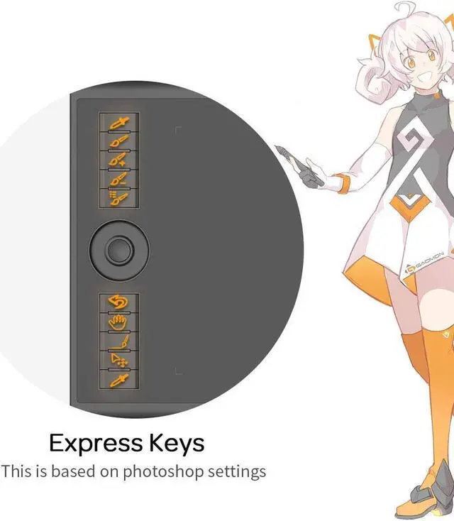 Alt view image 4 of 5 - GAOMON M10K2018 10 x 6.25''Battery-Free Graphic Drawing Tablet & GAOMON Tablet Stand GMS 01