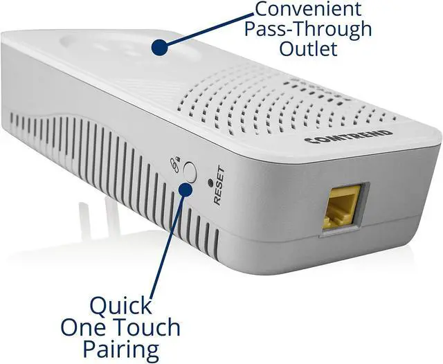 Alt view image 2 of 5 - Comtrend 2Gbps G.hn Powerline Ethernet Adapter with Wireless AC I 2-Unit Kit (PG-9182AC-KIT)