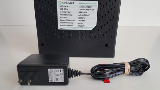 Alt view image 3 of 5 - ZyXEL C3000Z Modem CenturyLink