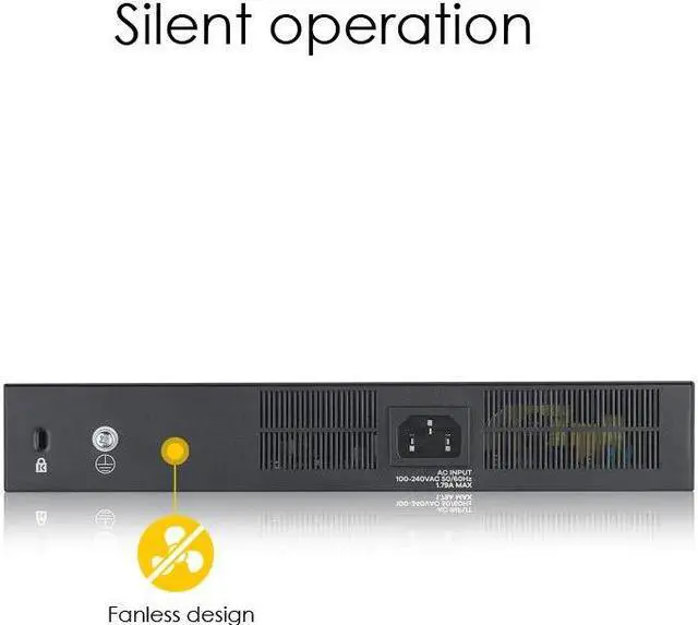Alt view image 3 of 5 - Zyxel 8-Port PoE Gigabit Switch | Smart-Managed | 8x PoE+ @130W | 2x SFP | Optional Nebula Cloud | Rackmount [GS1920-8HP]