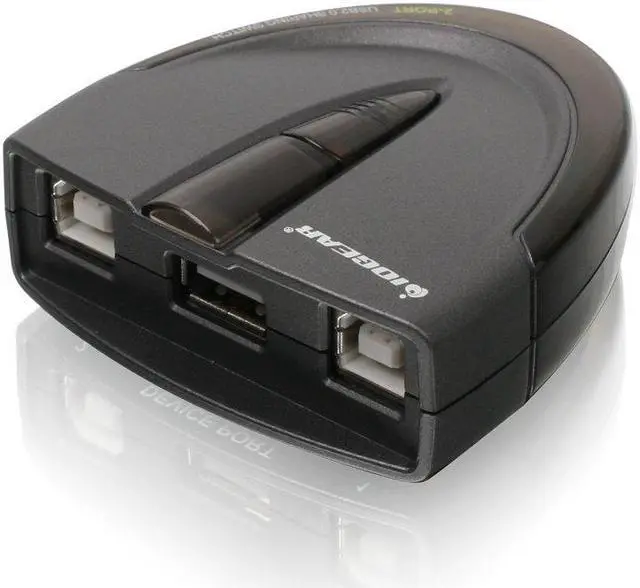 Main image of IOGEAR 2 Port USB 2.0 Switch - Auto Printer Switch - Manually or Auto Control - LEDs Indicate - Plug n Play - GUB231