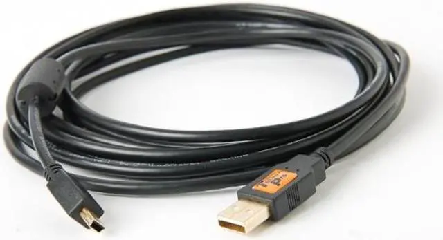 Alt view image 2 of 5 - TetherPro USB 2.0 to Mini-B 5-Pin Cable | for Fast Transfer and Connection Between Camera and Computer | Non-Reflective Black | 15 Feet (4.6 m) | Tether Tools