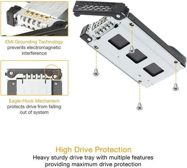 Alt view image 3 of 5 - ICY DOCK Rugged 4 x 2.5 SAS/SATA HDD/SSD Mobile Rack Enclosure for 5.25" Bay | ToughArmor MB994SP-4S