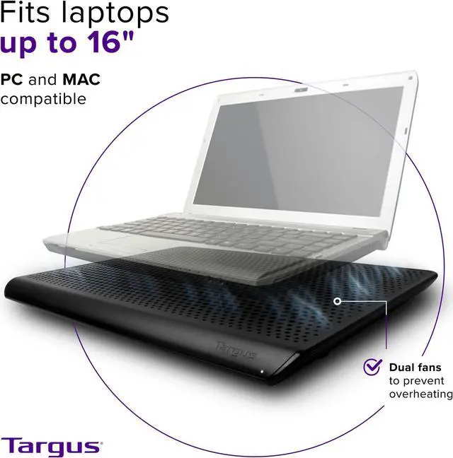 Alt view image 2 of 5 - Targus Chill Mat for up to 16-Inch Laptop, Black (PA248U5)