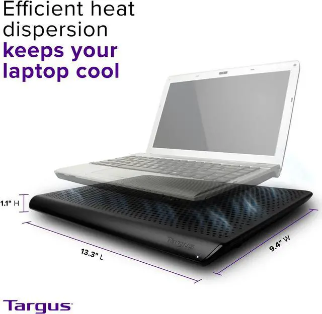 Alt view image 4 of 5 - Targus Chill Mat for up to 16-Inch Laptop, Black (PA248U5)