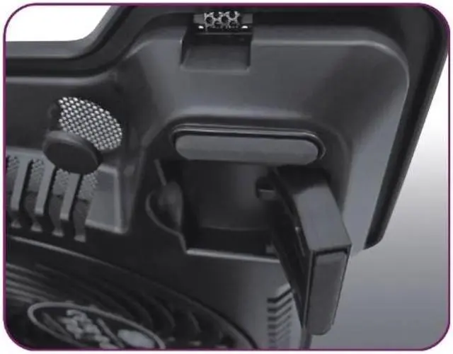 Alt view image 4 of 5 - Cooler Master NotePal X-Slim Ultra-Slim Laptop Cooling Pad with 160mm Fan (R9-NBC-XSLI-GP),Black X-Slim