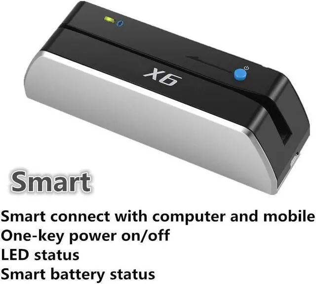 Alt view image 3 of 5 - Bluetooth X6BT Card Reader Writer Encoder Card Writer Device